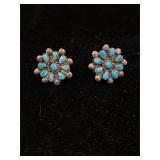 Sterling Silver Turquious Like Earrings