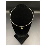 925 Necklace with Stone Pendant