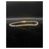 Sterling Silver Braclet With White Stones