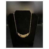 Coro Gold Toned and Pear Necklace