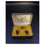 Regal Award Black Onyx Cufflinks and Tie Clip