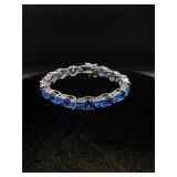 Sterling Silver Sapphire Bracelet