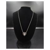 925 Silver Necklace With Heart Pendant