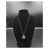 925 Silver Necklace With Aquamarine Stone