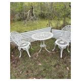 While Outdoor Bistro Set