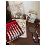 China, Trinkets, Magnifying Glass and Knives