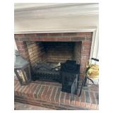 Lanterns and Faux Fireplace Decor