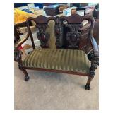 Antique Upholstered Bench