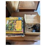 Books and Magnifying Glass
