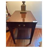 Two Side Tables and Pair of Lamps