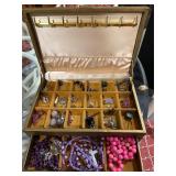 Vintage Jewelry Box and Contents