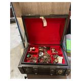 Vintage Jewelry Box and Contents