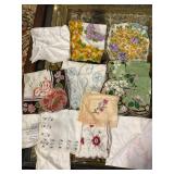 Vintage Embroidered and Lace Trimmed Handkerchiefs