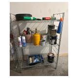 Metal Shelving and Contents
