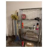 Metal Shelving and Contents