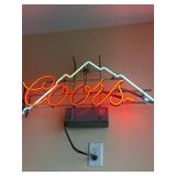 Vintage Neon Light Up Coors Beer Sign