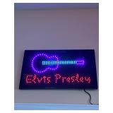 Vintage Neon Light Up Elvis Presley Sign
