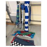Lot of Umbrellas and Flags