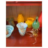 Glass Vases and Trinkets Lot