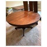 Round Wooden Table with 3 Leaves