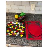 Trays and Glass Decor