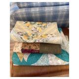 Quilted Table Runner and Quilts Lot