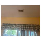 Set of Green and White Plaid Curtains