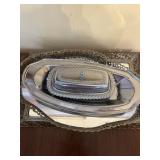 Vintage Ironware Silver Plate Chrome Trays and But