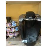 Keurig Coffee Machine And Coffee Organizer