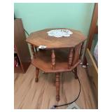Vintage Octagon End Table