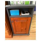 Farmhouse Style Chairside Table and Contents