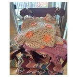 Crochet and Knitted Blankets Lot