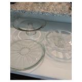 Cake Plates Glassware Lot