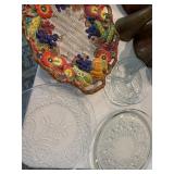 Asssorted Fall and Christmas Glass Platters