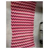 Handmade Multi-color Pink Cheveron Crocheted Afgha