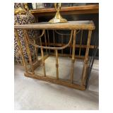 Gold Accent Table with Glass Top
