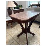 Antique Victorian Marble-Top Parlor Table