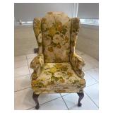 Vintage Floral Wingback Chair