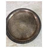 Silver serving tray