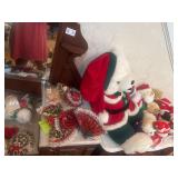 Vintage Christmas plush and ornaments
