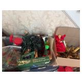 2 boxes of lights and candle stick lights vintage