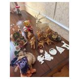 Assorted vintage Christmas decor