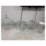 Glass Cake Plates and Jars