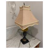 Vintage Amber Glass Table Lamp