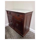 Antique Marble Top Sideboard / Washstand