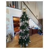 Prelit 7ft Christmas Tree w/ all ornaments on tree
