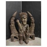 Carved Wooden African Tribal Art Statue