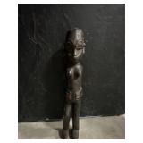 Hand Carved Dark Wood Figure by Lobi Tribe in the