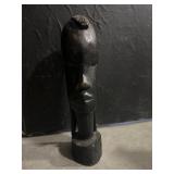 Hand Carved Wood African Bust