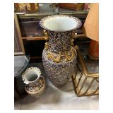 Large Sevres-inspired Cobalt Blue and Gold Porcela